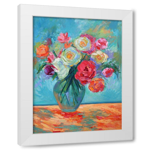Petals and Persistence White Modern Wood Framed Art Print by Fine, Alexi