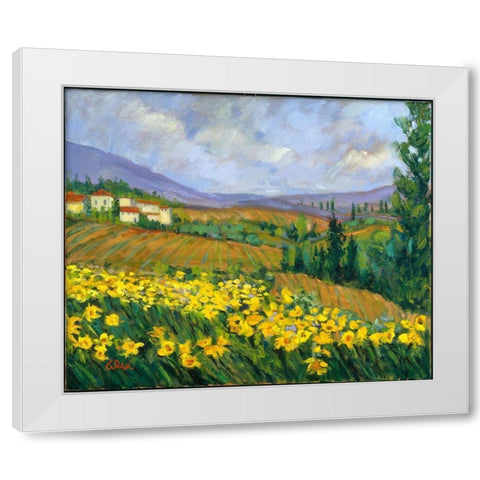 Field of Yellow White Modern Wood Framed Art Print by Fine, Alexi