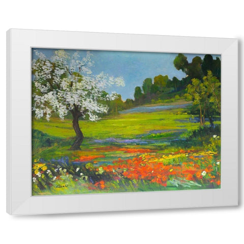 Blessings of Nature White Modern Wood Framed Art Print by Fine, Alexi