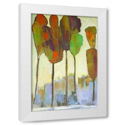 African Forest White Modern Wood Framed Art Print by Fine, Alexi