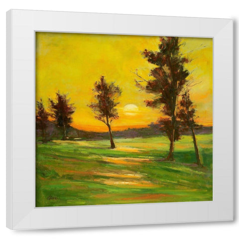 Natural Happy Hour White Modern Wood Framed Art Print by Fine, Alexi