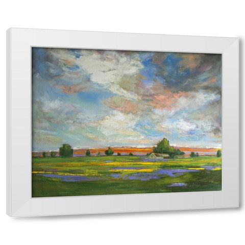 Spring View White Modern Wood Framed Art Print by Fine, Alexi