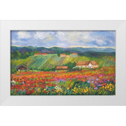 Spring Glory White Modern Wood Framed Art Print by Fine, Alexi