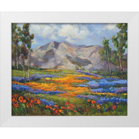 Carmel Spring White Modern Wood Framed Art Print by Fine, Alexi