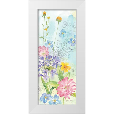 Wildflower Mix vertical I White Modern Wood Framed Art Print by Coulter, Cynthia