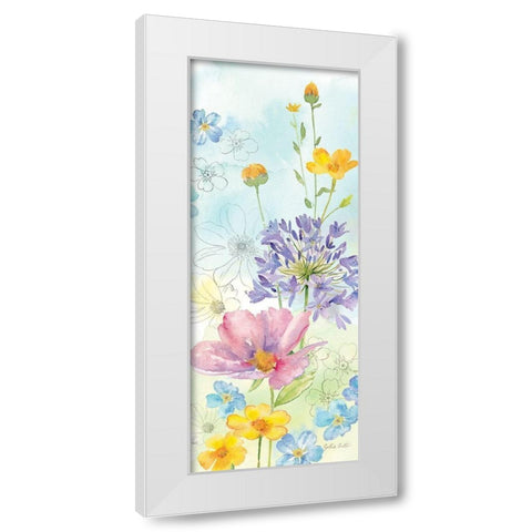 Wildflower MixÂ vertical II White Modern Wood Framed Art Print by Coulter, Cynthia