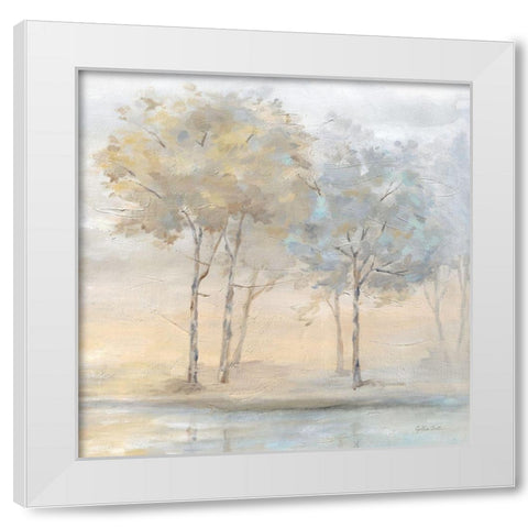 Serene Scene Trees II White Modern Wood Framed Art Print by Coulter, Cynthia