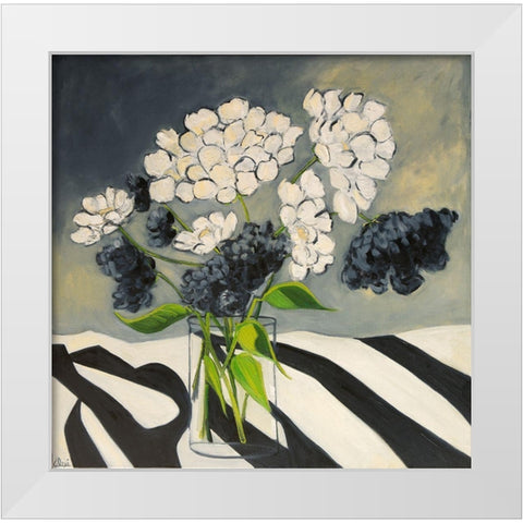 Noirs et Blancs White Modern Wood Framed Art Print by Fine, Alexi