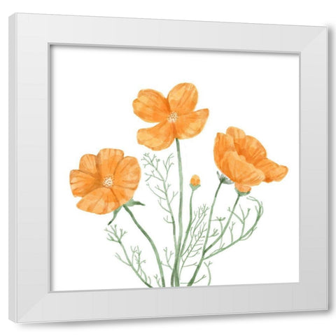 Wildflower  Group III White Modern Wood Framed Art Print by Bannarot