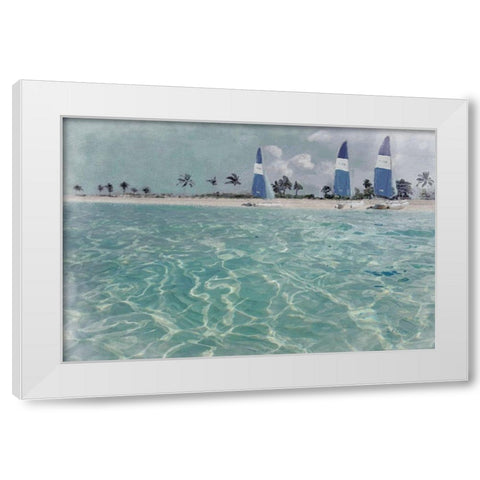 Beach  Scene II White Modern Wood Framed Art Print by Cusson, Marie Elaine