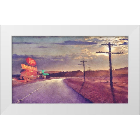 Last  Motel White Modern Wood Framed Art Print by Bay, Noah