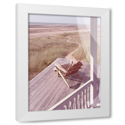 Hamptons  House White Modern Wood Framed Art Print by Bay, Noah