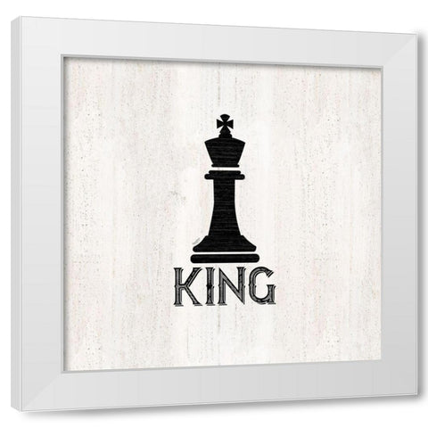 Chess Piece I-King White Modern Wood Framed Art Print by Reed, Tara