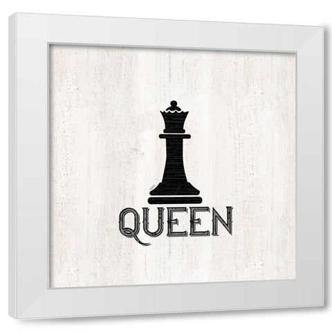 Chess Piece II-Queen White Modern Wood Framed Art Print by Reed, Tara