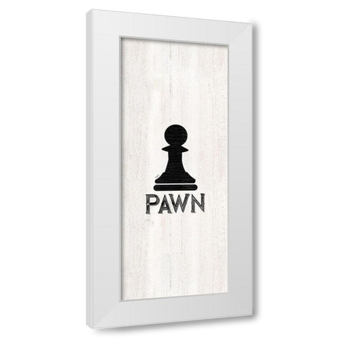 Chess Piece vertical VI-Pawn White Modern Wood Framed Art Print by Reed, Tara