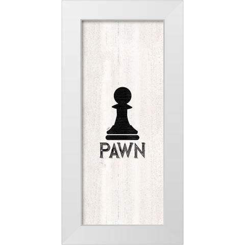 Chess Piece vertical VI-Pawn White Modern Wood Framed Art Print by Reed, Tara