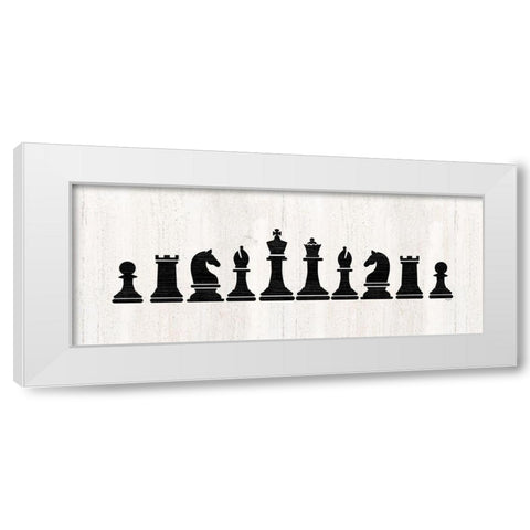 Chess Piece panel White Modern Wood Framed Art Print by Reed, Tara