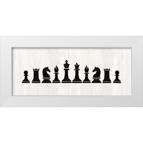Chess Piece panel White Modern Wood Framed Art Print by Reed, Tara