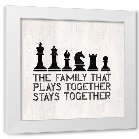 Chess Sentiment II-Family White Modern Wood Framed Art Print by Reed, Tara