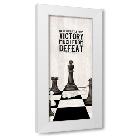 Rather be Playing Chess panel II-Learn More White Modern Wood Framed Art Print by Reed, Tara