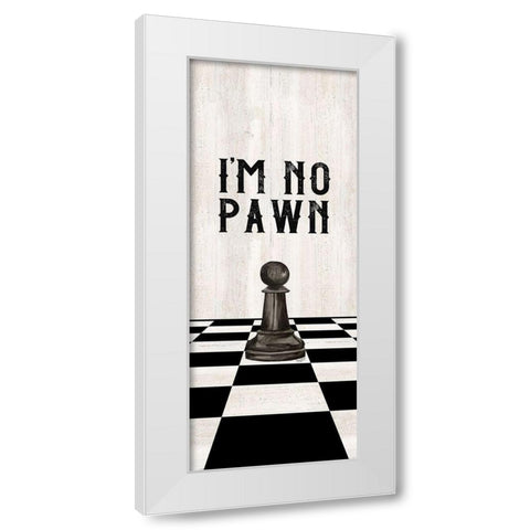 Rather be Playing Chess black panel III-No Pawn White Modern Wood Framed Art Print by Reed, Tara