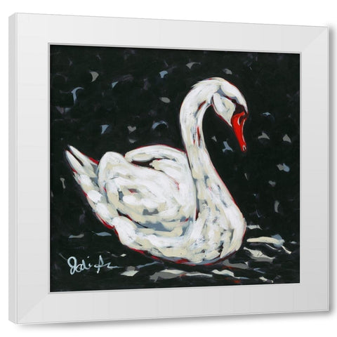 White Swan White Modern Wood Framed Art Print by Augustine, Jodi
