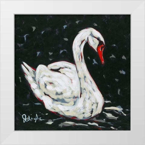 White Swan White Modern Wood Framed Art Print by Augustine, Jodi