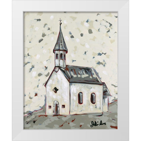 Here is the Steeple White Modern Wood Framed Art Print by Augustine, Jodi