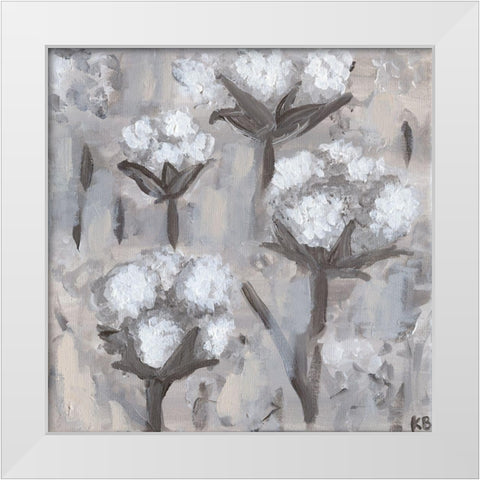 Cotton Stalks I White Modern Wood Framed Art Print by Bryan, Kathleen