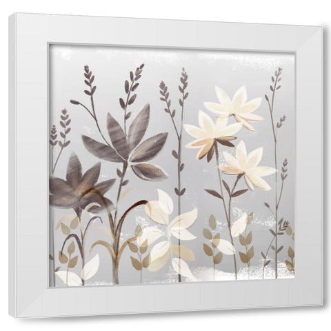 Soft Nature cream II White Modern Wood Framed Art Print by Northern Lights