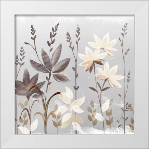 Soft Nature cream II White Modern Wood Framed Art Print by Northern Lights