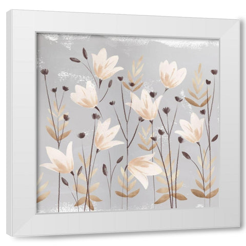 Soft Nature cream III White Modern Wood Framed Art Print by Northern Lights