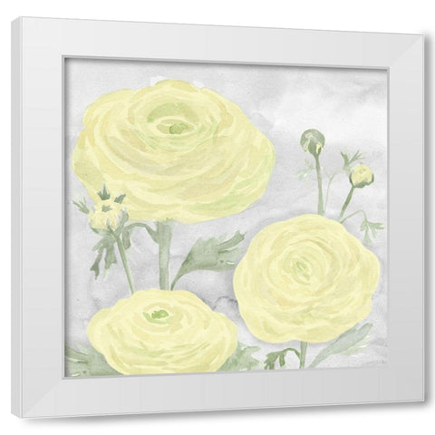 Peaceful Repose gray And yellow I White Modern Wood Framed Art Print by Reed, Tara