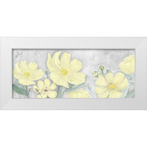 Peaceful Repose gray And yellow panel I White Modern Wood Framed Art Print by Reed, Tara