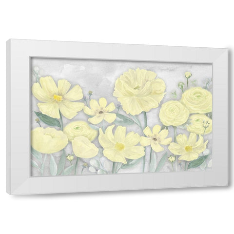 Peaceful Repose gray And yellow landscape White Modern Wood Framed Art Print by Reed, Tara