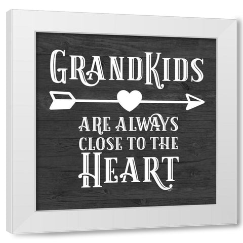 Grandparent Life black II-Close to the Heart White Modern Wood Framed Art Print by Reed, Tara