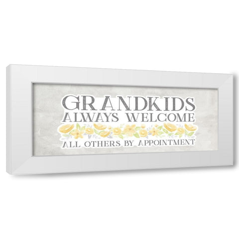 Grandparent Life panel gray III-Always Welcome White Modern Wood Framed Art Print by Reed, Tara