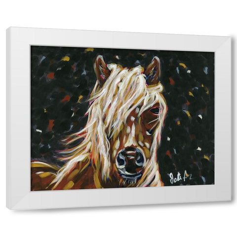 Blondie White Modern Wood Framed Art Print by Augustine, Jodi