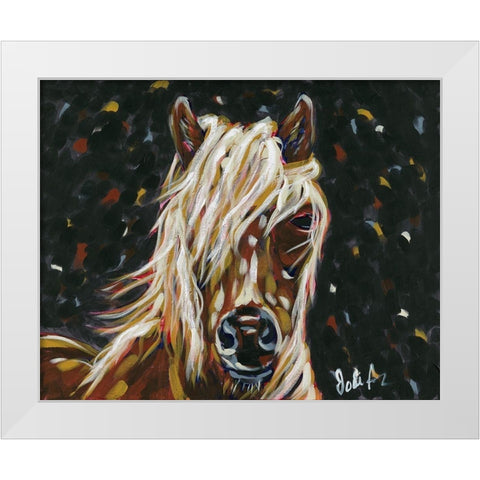 Blondie White Modern Wood Framed Art Print by Augustine, Jodi