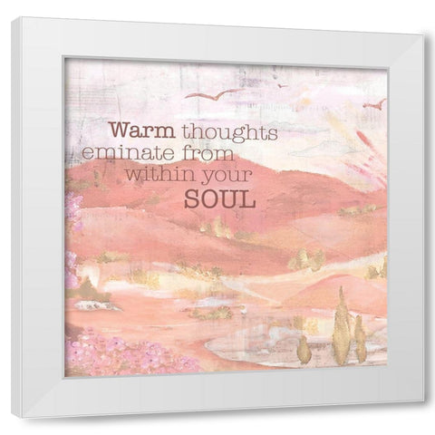 Textured  Sentiment landscape I White Modern Wood Framed Art Print by Lee C