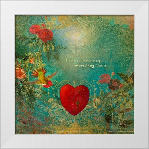 Creative  Visualization II-Attracting White Modern Wood Framed Art Print by Duirwaigh