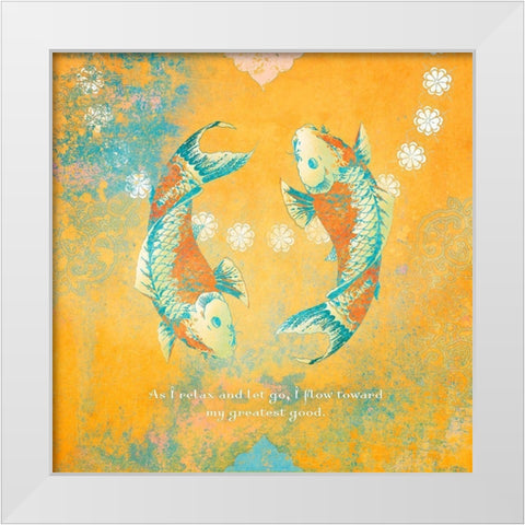 Creative  Visualization V-Relax White Modern Wood Framed Art Print by Duirwaigh