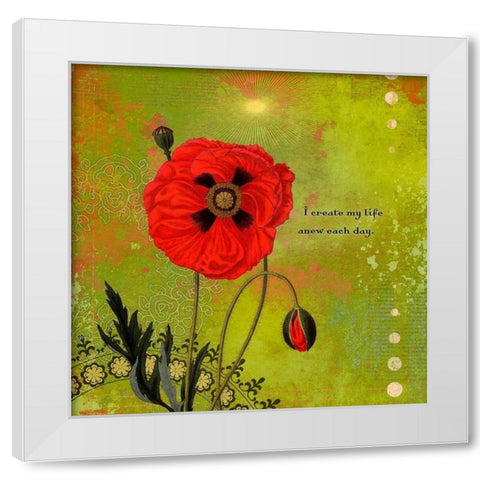 Creative  Visualization XII-Anew White Modern Wood Framed Art Print by Duirwaigh