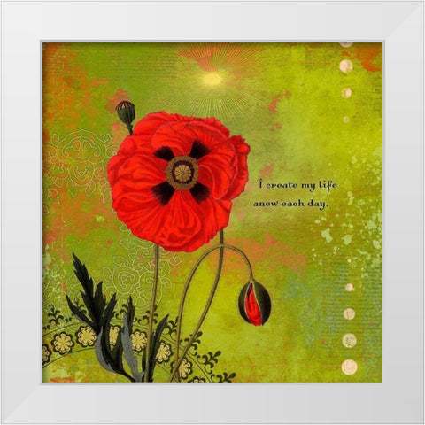 Creative  Visualization XII-Anew White Modern Wood Framed Art Print by Duirwaigh