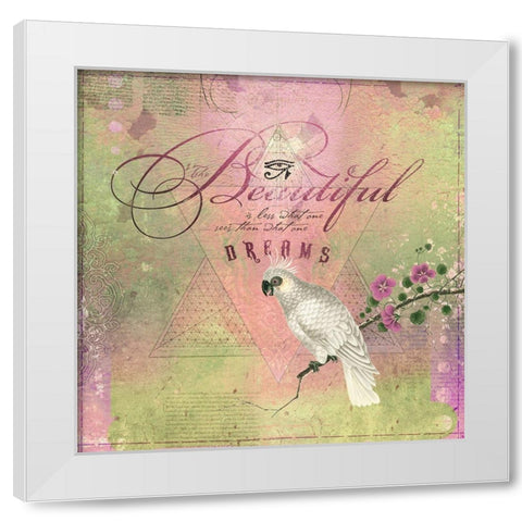 Creative  Visualization XIV-Dreams White Modern Wood Framed Art Print by Duirwaigh