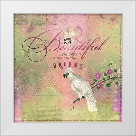 Creative  Visualization XIV-Dreams White Modern Wood Framed Art Print by Duirwaigh