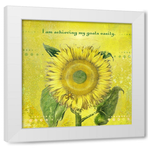 Creative  Visualization XVIII-Goals White Modern Wood Framed Art Print by Duirwaigh