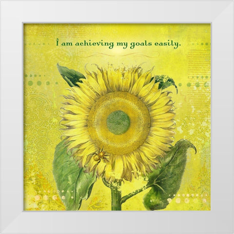 Creative  Visualization XVIII-Goals White Modern Wood Framed Art Print by Duirwaigh