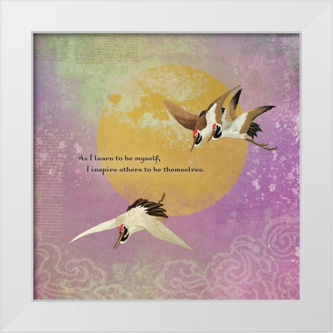 Creative  Visualization XXII-Inspire White Modern Wood Framed Art Print by Duirwaigh