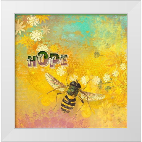 Living  Out Loud III-Hope White Modern Wood Framed Art Print by Duirwaigh